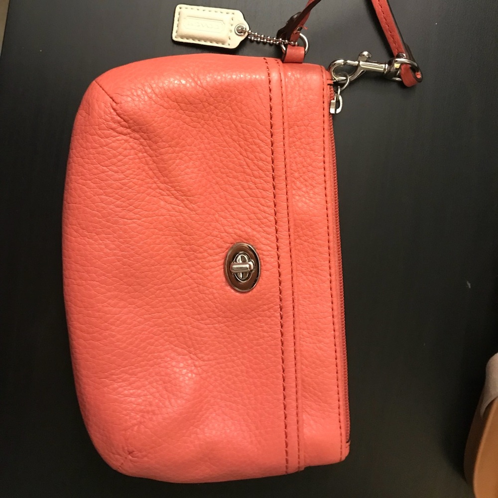 Pink coach clutch! Brand new
